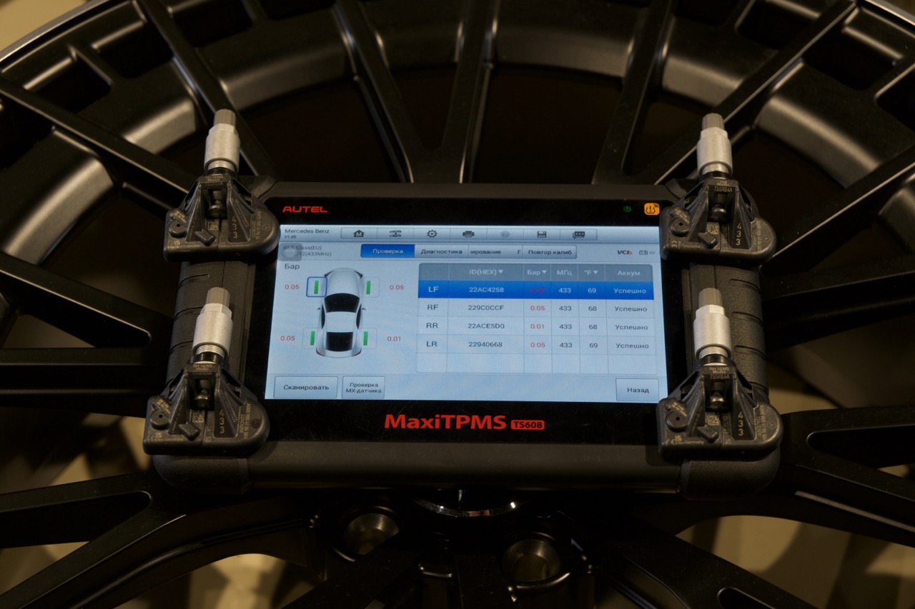 Датчики давления шин TPMS
